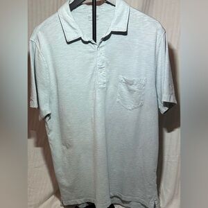 J. Crew Garment Dyed Slub Cotton Coastal Blue Pocket Polo Shirt - XL